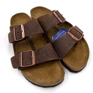Birkenstock Arizona Sandals Habana Brown Leather Sz 37 EU / 6 US NARROW Women's
